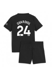 Manchester City Josko Gvardiol #24 Babytruitje Uit tenue Kind 2025-26 Korte Mouw (+ Korte broeken)